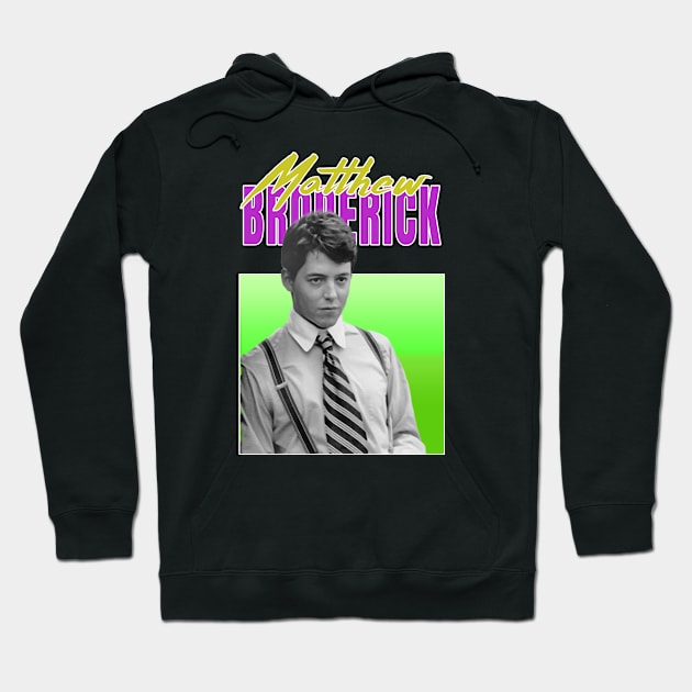 Matthew Broderick 80s Vintage Style Hoodie by DankyDevito